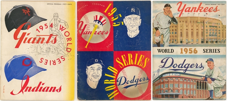 Lot of (20) New York Sports Programs & Yearbooks Featuring Yankees, Mets & Nets